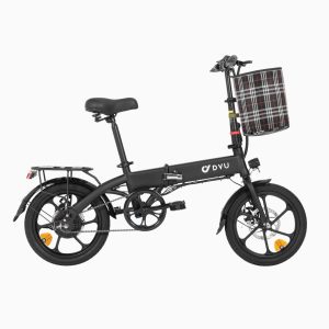 Bicicleta elétrica dobrável DYU A1F Pro 16 polegadas, 250 W, fácil de guardar