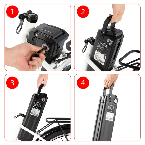 DYU C6 26in City E-Bike, 250W, 60KM Range - immagine 4