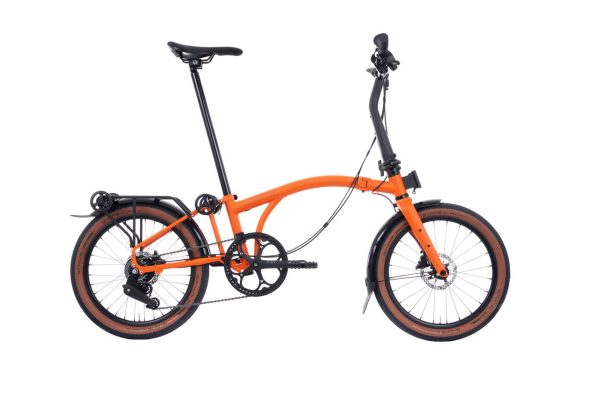 Brompton G Line 8-Speed Folding Bike with Roller Frame - Dark Navy, Mid Handlebars