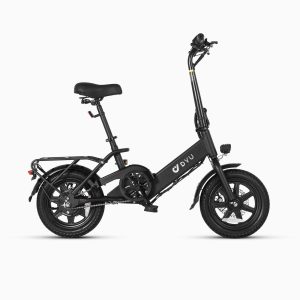 Bicicleta elétrica dobrável DYU C3 de 14 polegadas, 250 W, design compacto