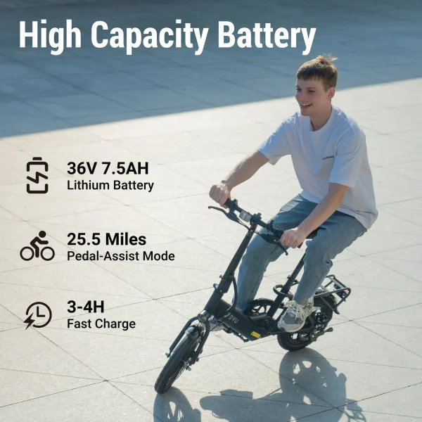 DYU C3 14in Folding E-Bike, 250W, Compact Design - immagine 11