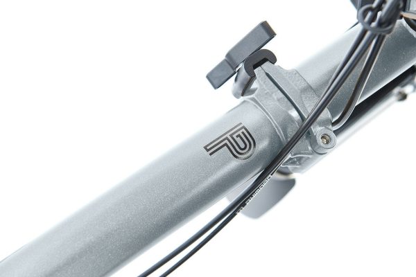 Brompton P Line 12-Speed Folding Bike with Roller Frame | Lunar Ice, Titanium Frame - Image 9