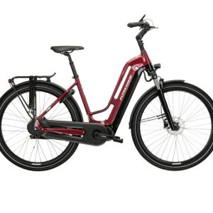Kross Sentio Hybrid 6.0 500 – Vélo de randonnée électrique élégant noir cerise brillant