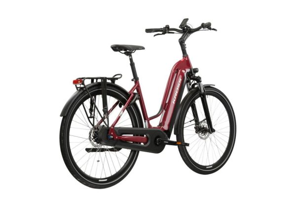 Kross Sentio Hybrid 6.0 500 – Elegant cherry-black gloss e-trekking bike - Image 4