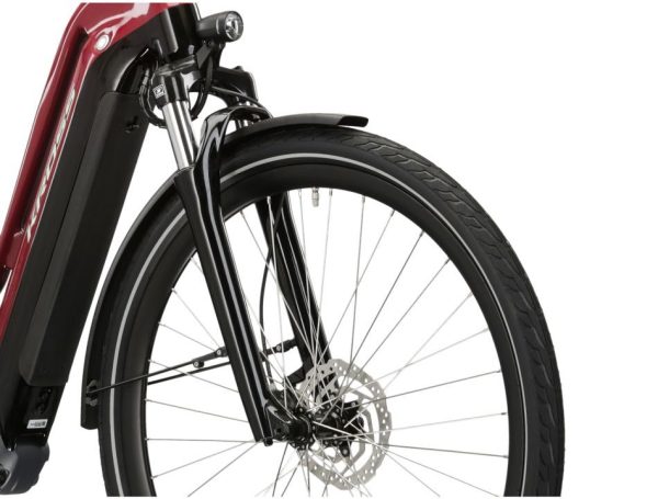 Kross Sentio Hybrid 6.0 500 – Elegant cherry-black gloss e-trekking bike - Image 2