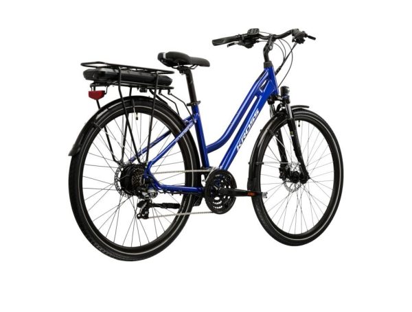 Kross Trans Hybrid 345 – Trekking e-bike 345 Wh, blue-white gloss - Image 3