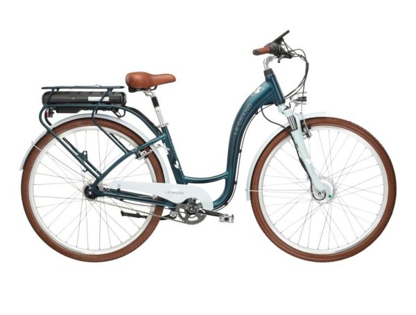 Kross Le Grand Elille 2 – Urban e-bike 447 Wh, turquoise-white matte