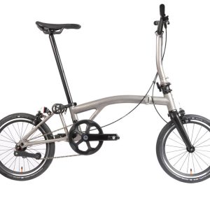 Brompton Vélo pliant T Line One 1 vitesse | Titane sablé, guidon central