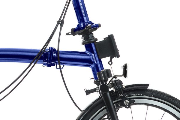 Brompton P Line 4-Speed Urban Folding Bike | Midnight Black, Titanium Frame - Image 6