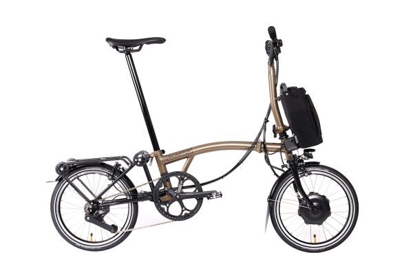 Brompton Electric P Line Urban – 4-Speed Lightweight Folding E-Bike with Roller Rack