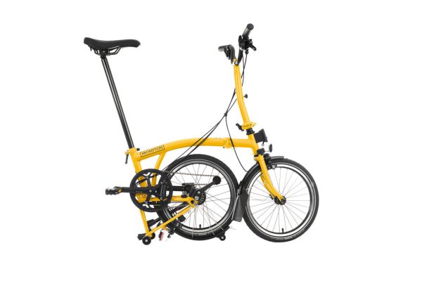 Brompton C Line 6-Speed Folding Bike - Bumblebee Yellow, Mid Handlebars - Image 4