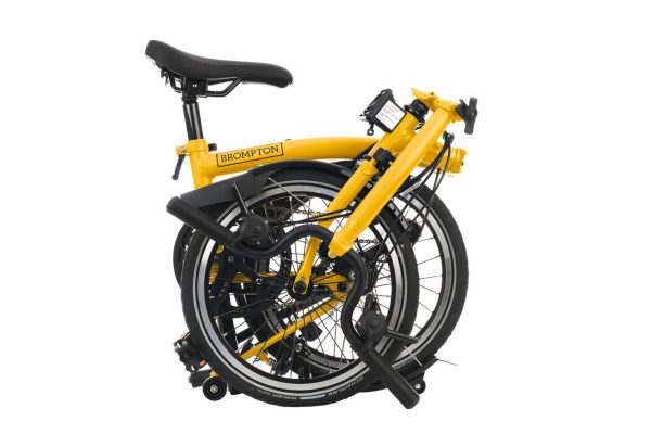 Brompton C Line 6-Speed Folding Bike - Bumblebee Yellow, Mid Handlebars - Image 5