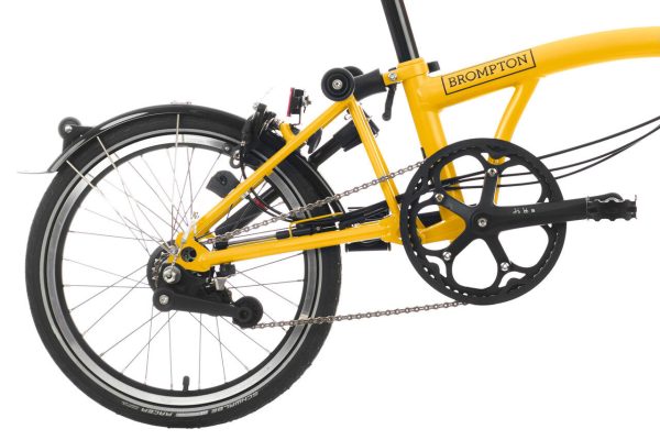 Brompton C Line 6-Speed Folding Bike - Bumblebee Yellow, Mid Handlebars - Image 6