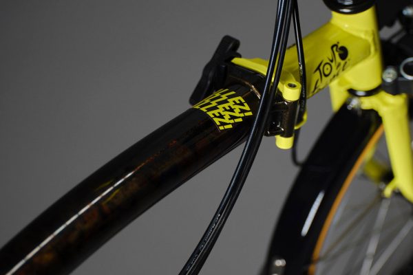 Brompton x Tour de France C Line 6-Speed Folding Bike - Leaders Yellow, Mid Handlebars - Image 5