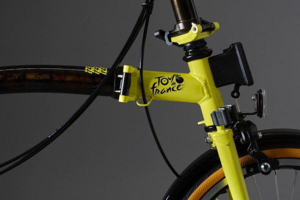 Brompton x Tour de France C Line 6-Speed Folding Bike - Leaders Yellow, Mid Handlebars - Image 8