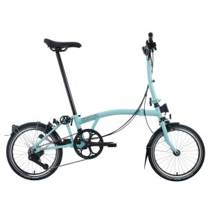 Brompton Vélo pliant 12 vitesses C Line - Vert turc, guidon central