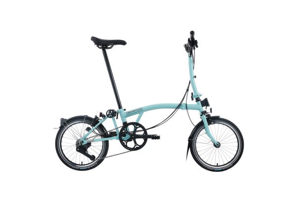 Brompton C Line 12-Speed Folding Bike - Turkish Green, Mid Handlebars