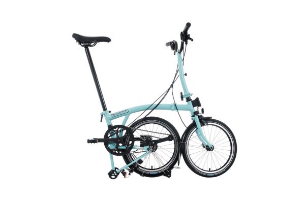 Brompton C Line 12-Speed Folding Bike - Turkish Green, Mid Handlebars - Image 4
