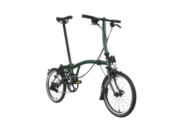 Brompton C Line 2-Speed Folding Bike - Racing Green, Low Handlebars - Image 3