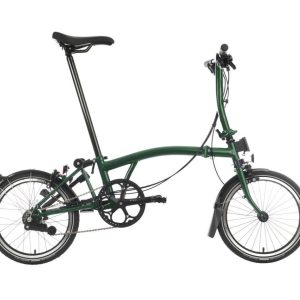 Brompton Vélo pliant 2 vitesses C Line - Vert course, guidon bas