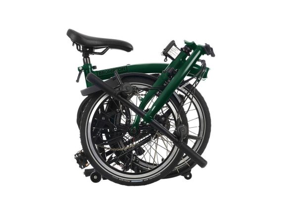 Brompton C Line 2-Speed Folding Bike - Racing Green, Low Handlebars - Image 5