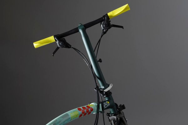 Brompton x Tour de France P Line 12-Speed Folding Bike - Sprinters Light Green, Low Handlebars - Image 3