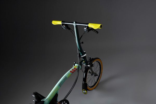 Brompton x Tour de France P Line 12-Speed Folding Bike - Sprinters Light Green, Low Handlebars - Image 4