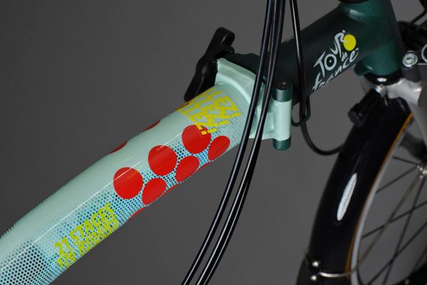 Brompton x Tour de France P Line 12-Speed Folding Bike - Sprinters Light Green, Low Handlebars - Image 5