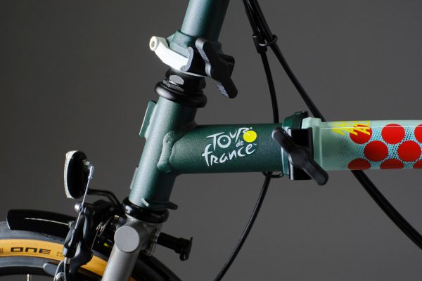 Brompton x Tour de France P Line 12-Speed Folding Bike - Sprinters Light Green, Low Handlebars - Image 8