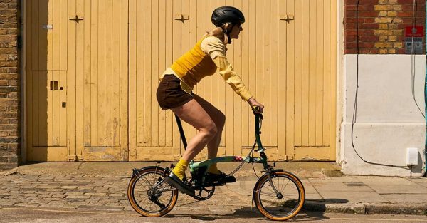 Brompton x Tour de France P Line 12-Speed Folding Bike - Sprinters Light Green, Low Handlebars - Image 2