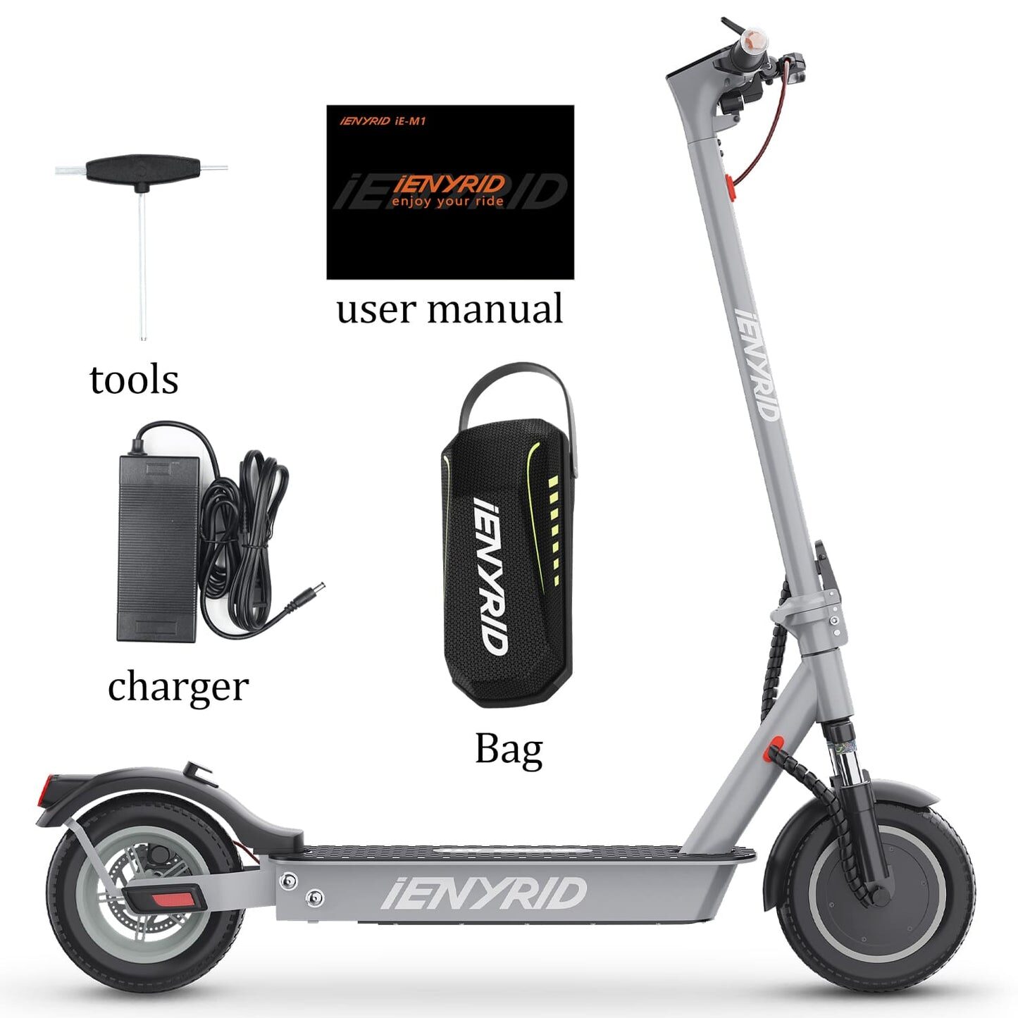 iENYRID M1 500W Folding Electric Scooter – Smart App Control, Dual Brakes, Off-Road Tires - Bild 21