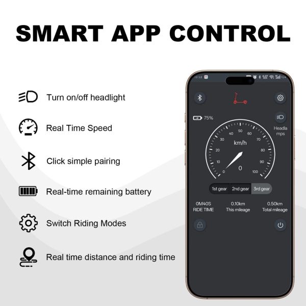 iENYRID M1 500W Folding Electric Scooter – Smart App Control, Dual Brakes, Off-Road Tires - Image 7