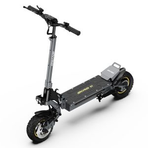 iENYRID Scooter électrique tout-terrain S1 700 W – Autonomie de 40 km, double suspension, gros pneus