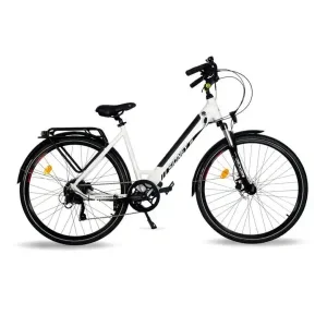 UrbanBiker Vélo de ville électrique Sidney – Moteur 250 W, batterie 504 Wh, freins à disque hydrauliques, 7 vitesses, autonomie jusqu'à 90 km