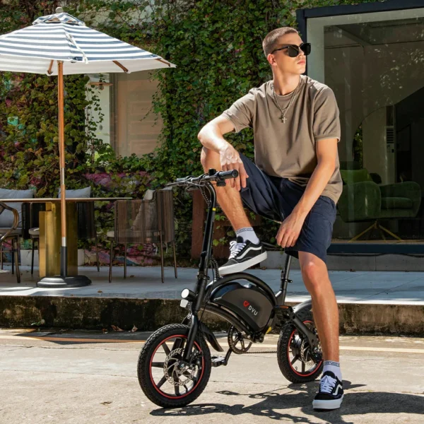 DYU D3S Bicicleta eléctrica plegable mini de 14 pulgadas