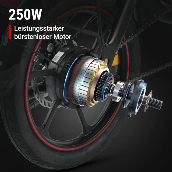 DYU D3S Bicicleta eléctrica plegable mini de 14 pulgadas