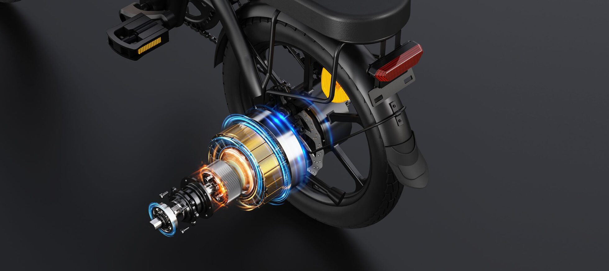 DYU A1F Pro achternaafmotordetail