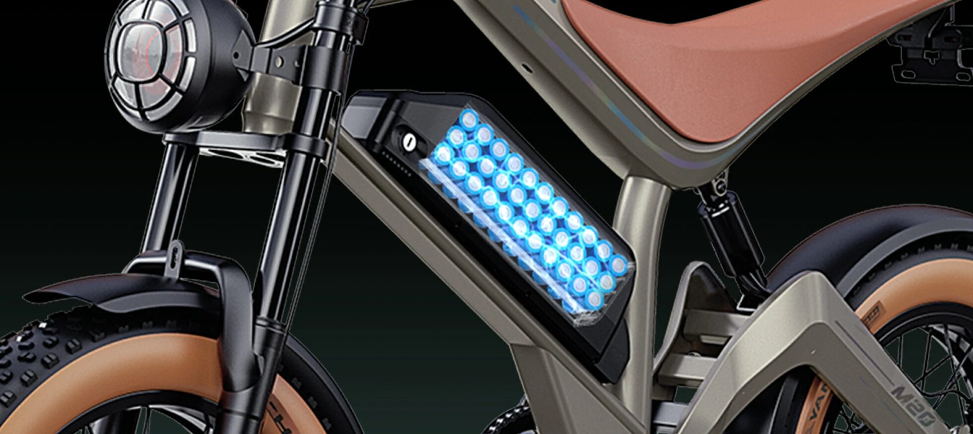 Detalle de la batería extraíble 48V DYU M20
