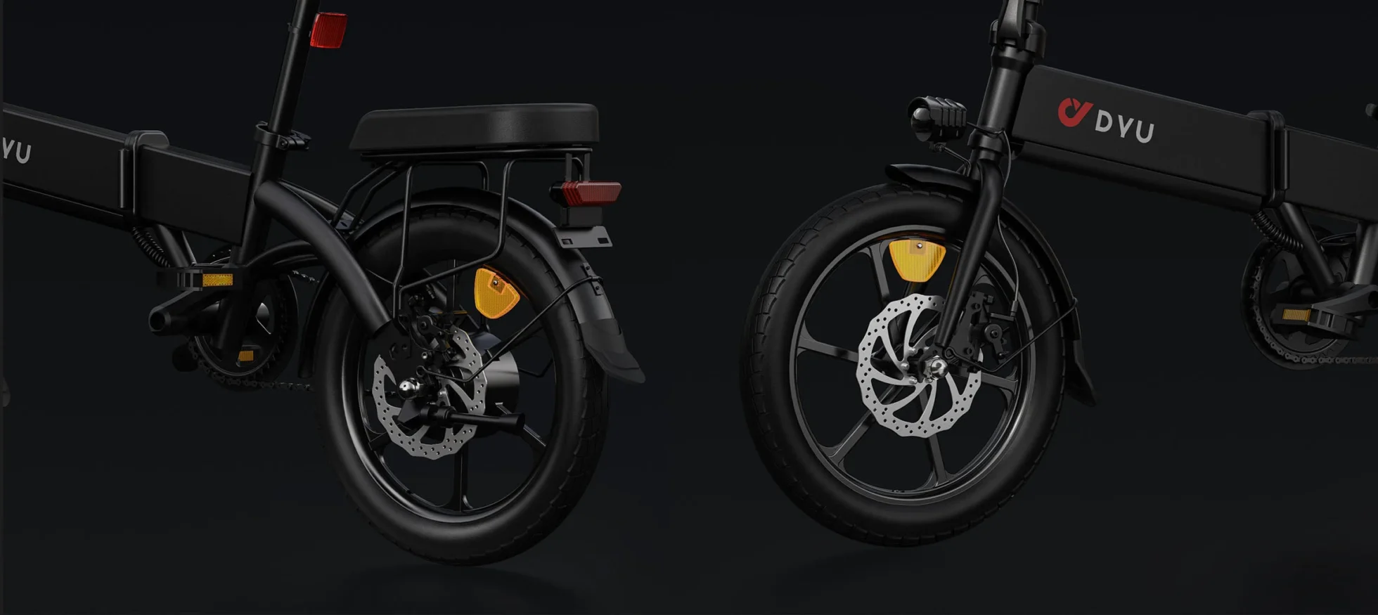 DYU A1F Pro front and rear disc brakes