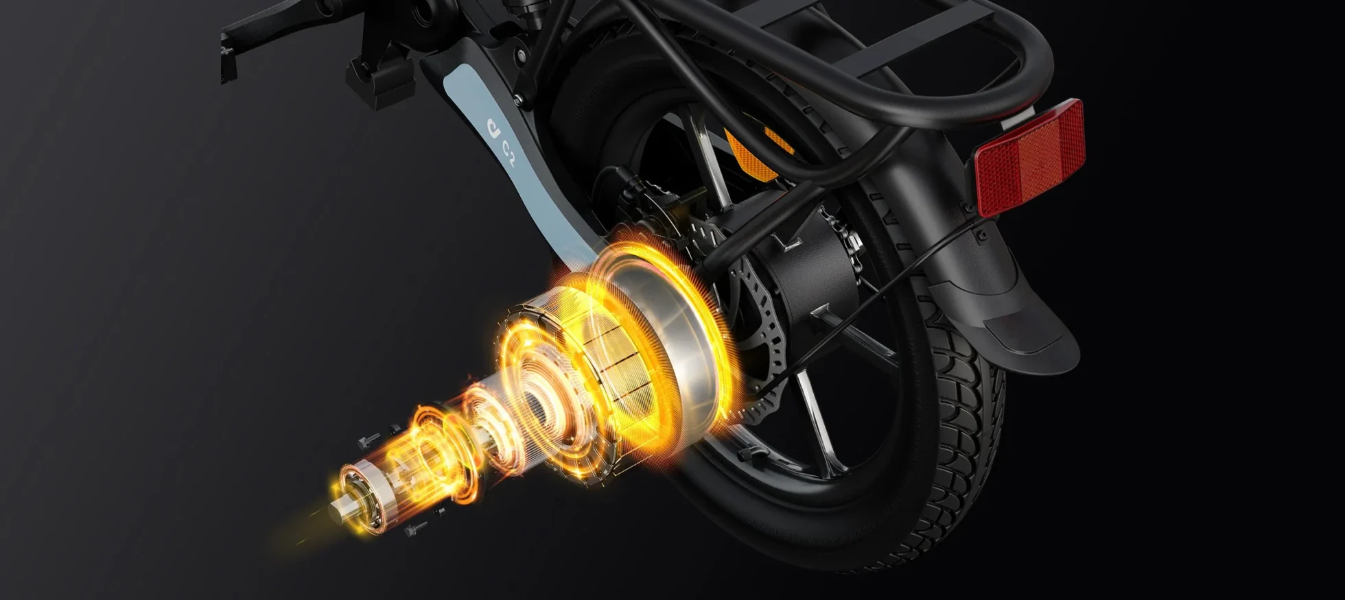 Bicicleta eléctrica plegable DYU C2 de 16 pulgadas, 250 W, alcance de 40 km 2