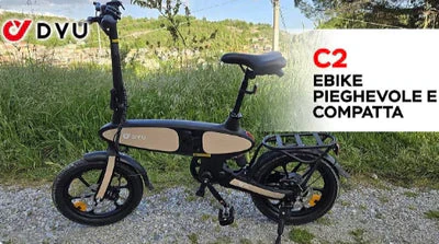 Bicicleta eléctrica plegable DYU C2 de 16 pulgadas, 250 W, alcance de 40 km 11