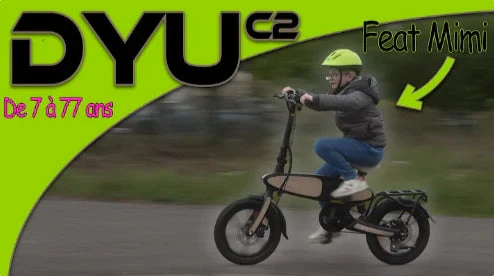Bicicleta eléctrica plegable DYU C2 de 16 pulgadas, 250 W, alcance de 40 km 13