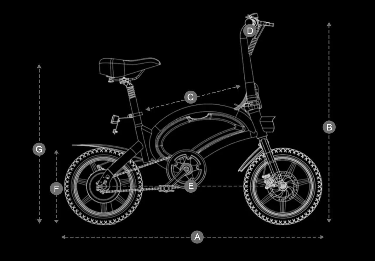 Diagrama de geometria do quadro DYU D3F