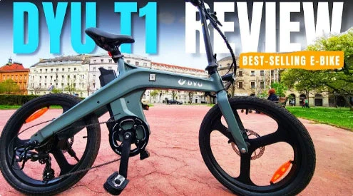 Bicicleta elétrica dobrável DYU T1 20 ″, 250 W, leve 13
