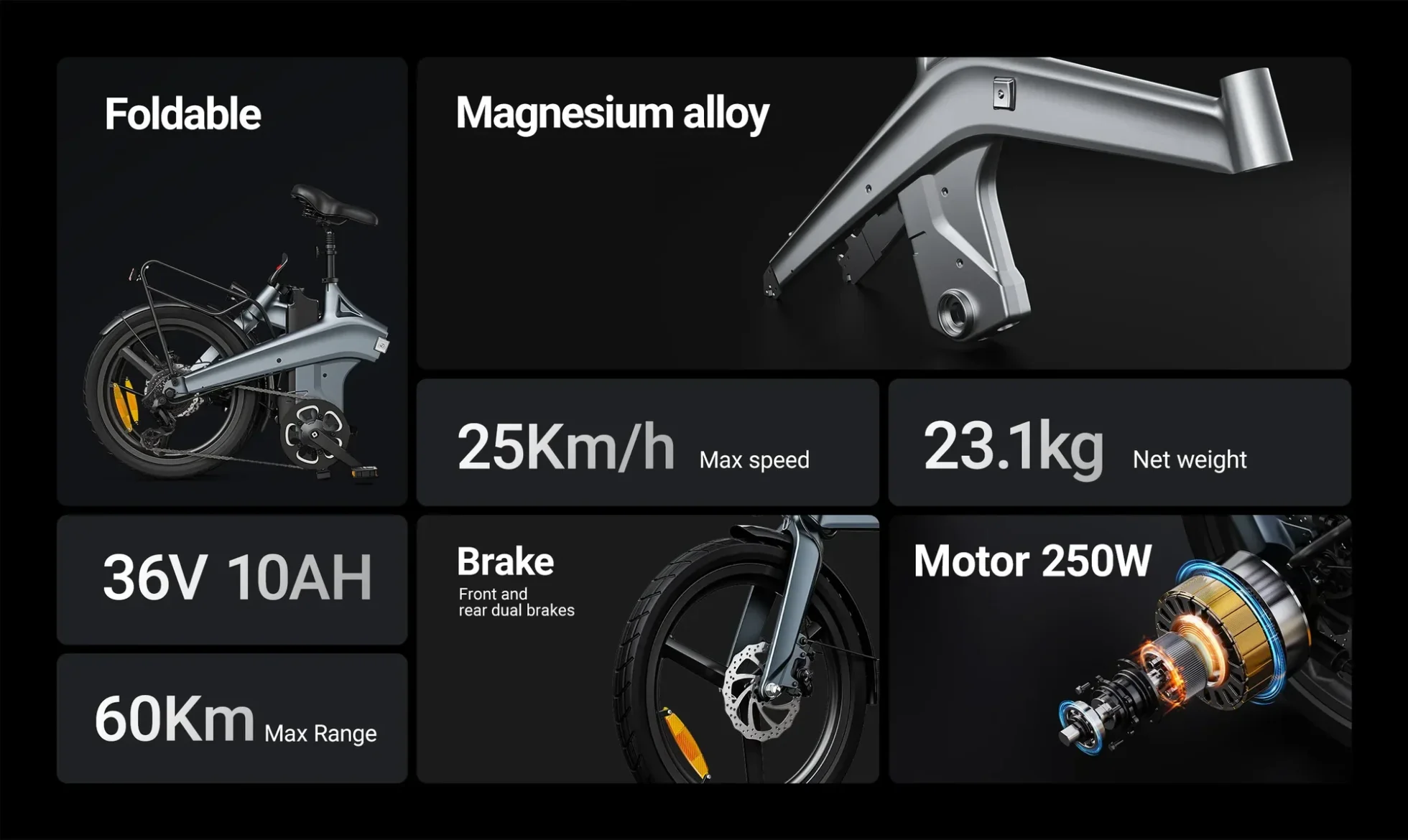 Destaques do motor, bateria, autonomia, velocidade, peso e rodas da DYU T1